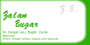 zalan bugar business card