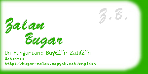 zalan bugar business card